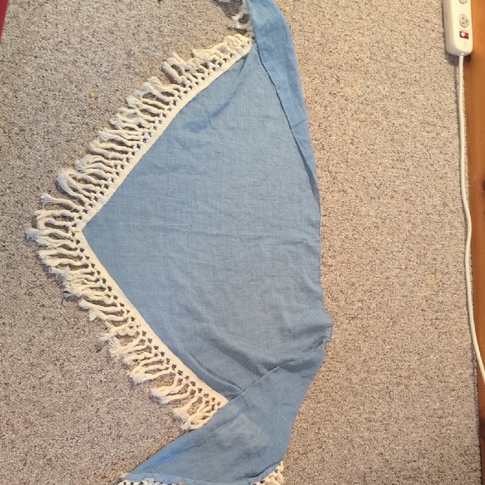 Steve Madden Blue and Cream Scarf